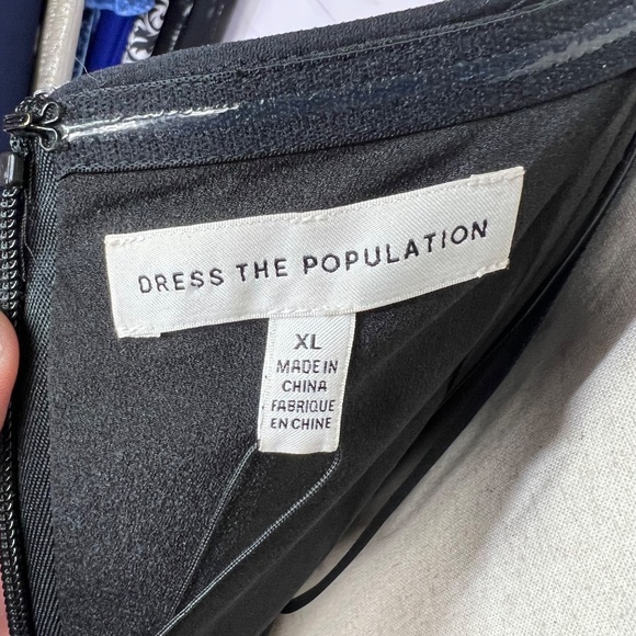 NWT🤩NEW |•DRESS THE POPULATION•| Viviana Sequined Fringe Dress Size XL / 16-18 - Picture 8 of 16